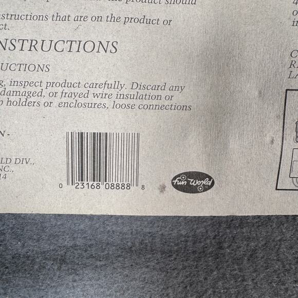 Vintage 1997 Scream Light Set Fun World Halloween Yard Scenes Ghostface Mask B - Picture 11 of 11